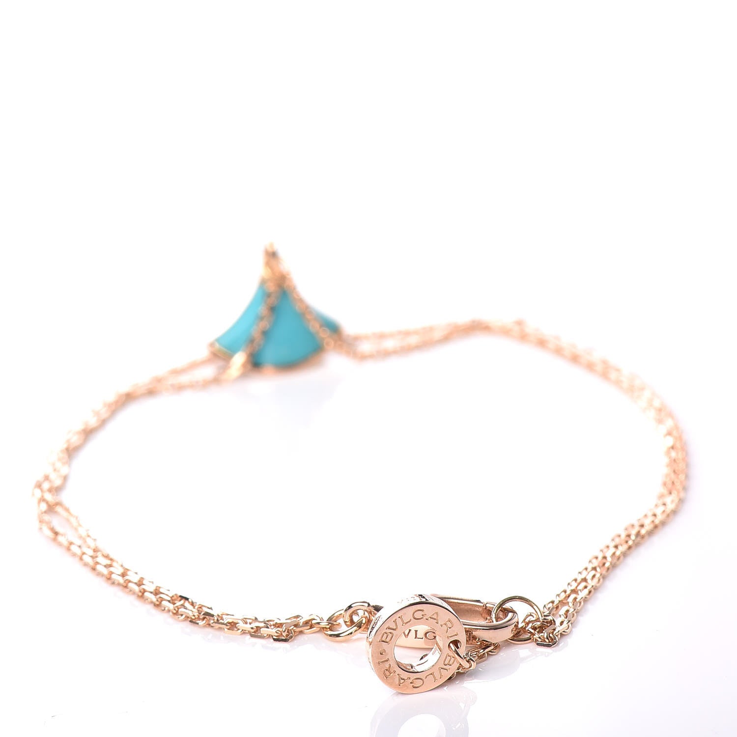 Bulgari 18K Rose Gold Turquoise Divas' Dream Bracelet 4 of 7