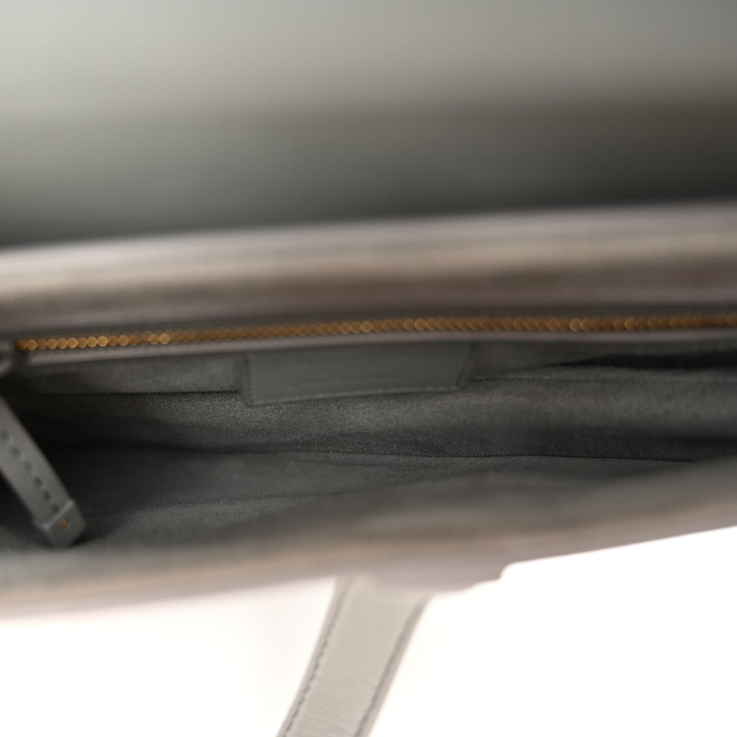 Ultra Matte Calfskin Saddle Bag Grey