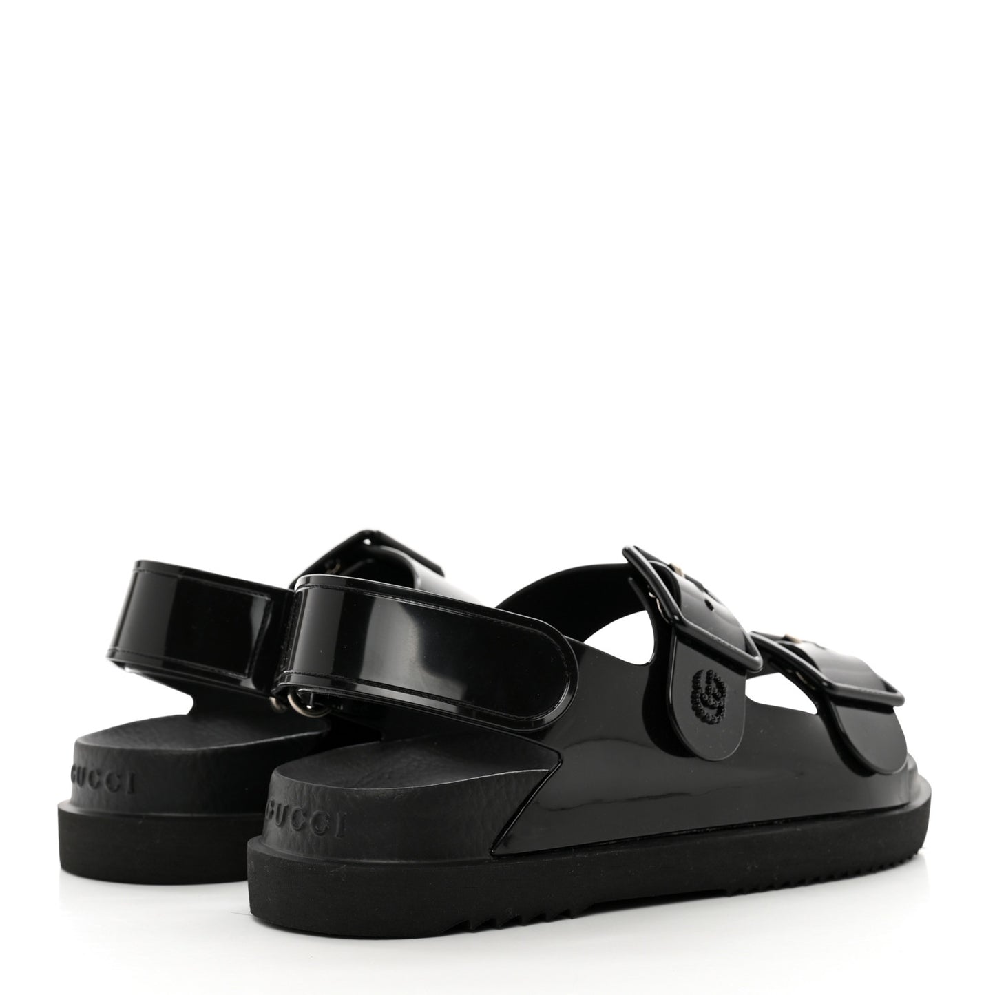 Rubber Mini Double G Womens Isla Dad Sandals 35 Black