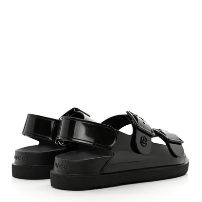 Gucci Rubber Mini Double G Womens Isla Dad Sandals 35 Black 4 of 8