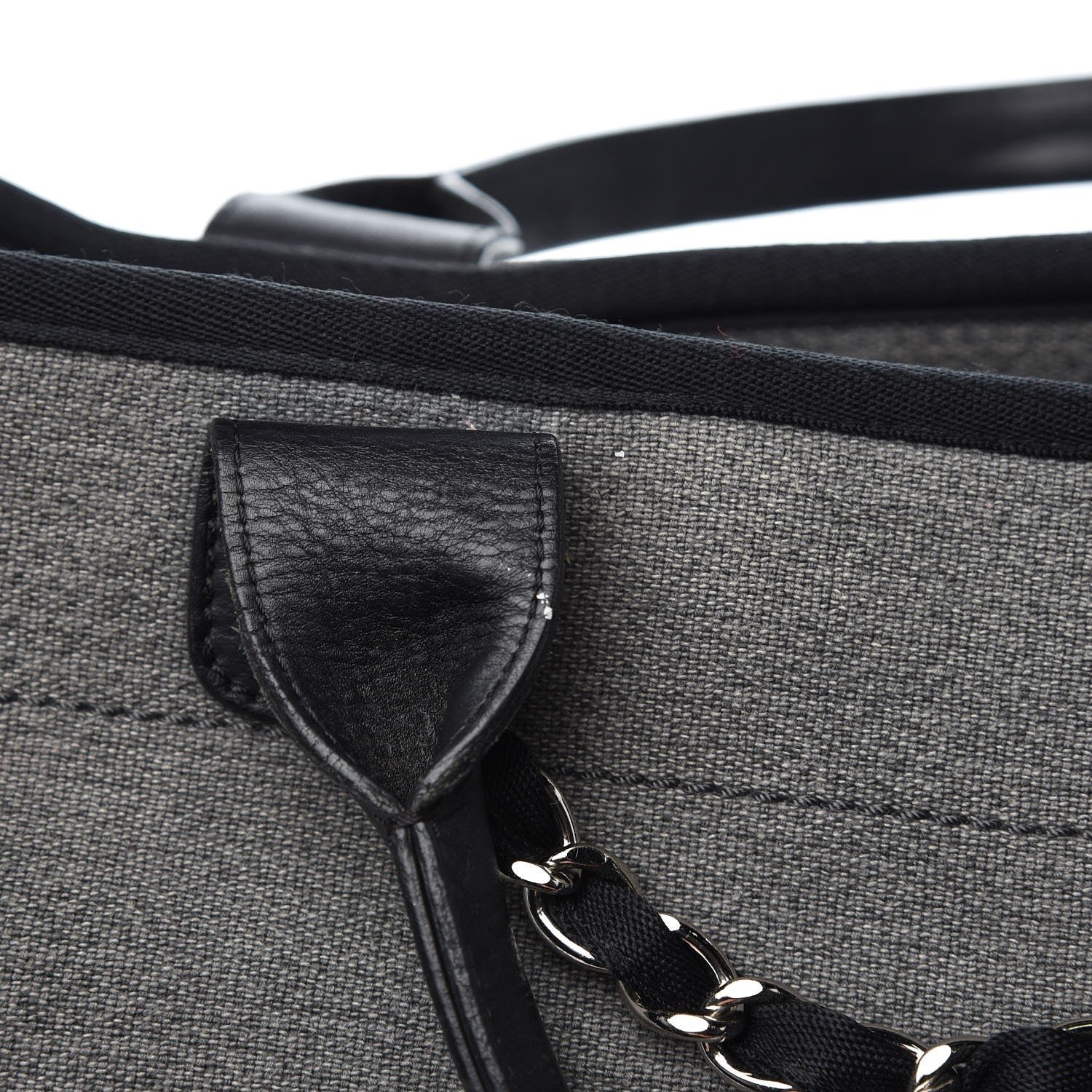 Chanel Canvas Deauville Large Tote Grey 15 of 15