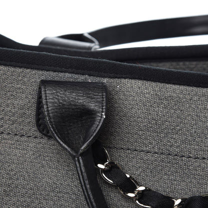 Chanel Canvas Deauville Large Tote Grey 15 of 15
