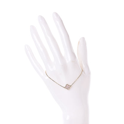 Van Cleef & Arpels 18K Yellow Gold Mother of Pearl Sweet Alhambra Bracelet 2 of 6