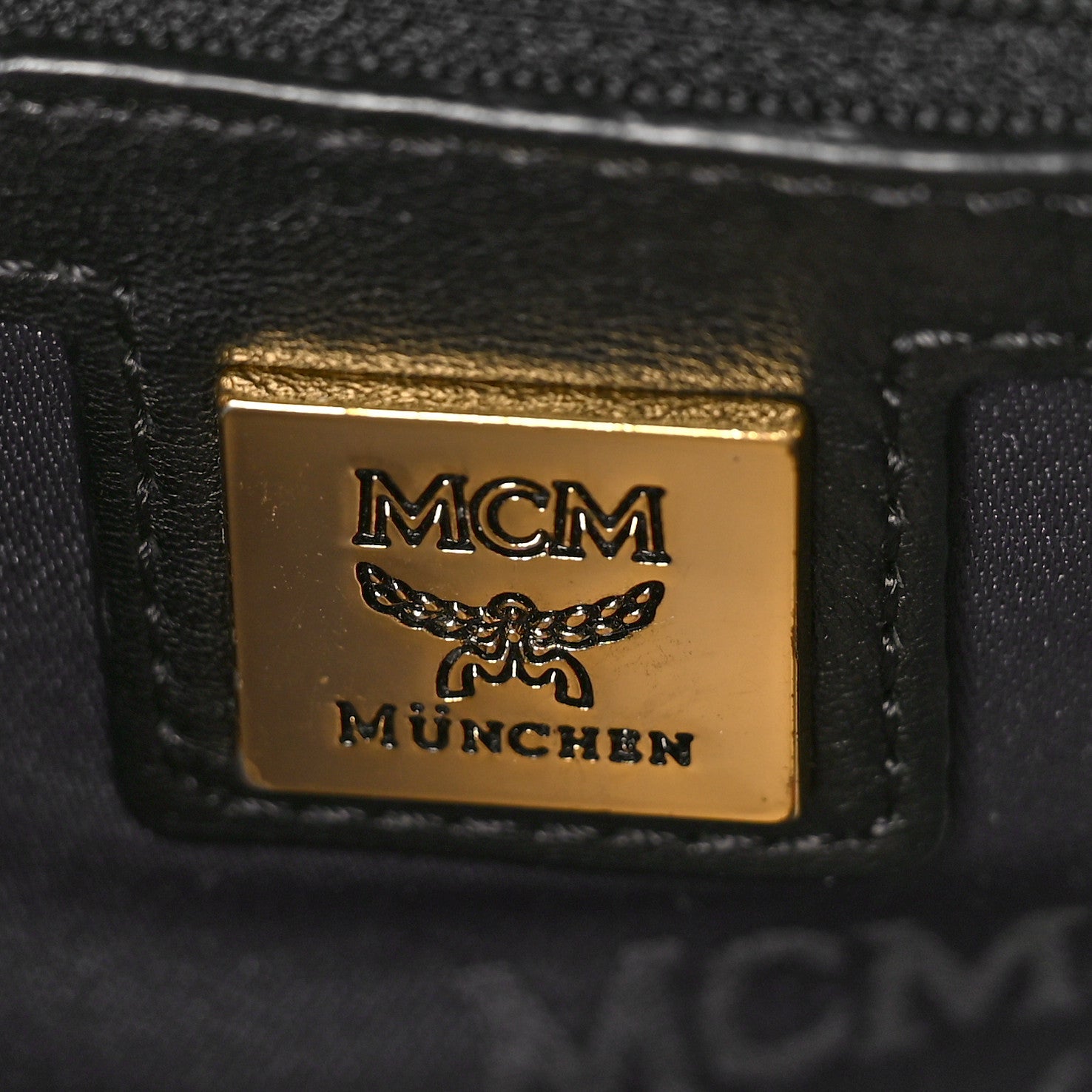 MCM Visetos Studded Colorblock Small Stark Brock Backpack Black 6 of 9