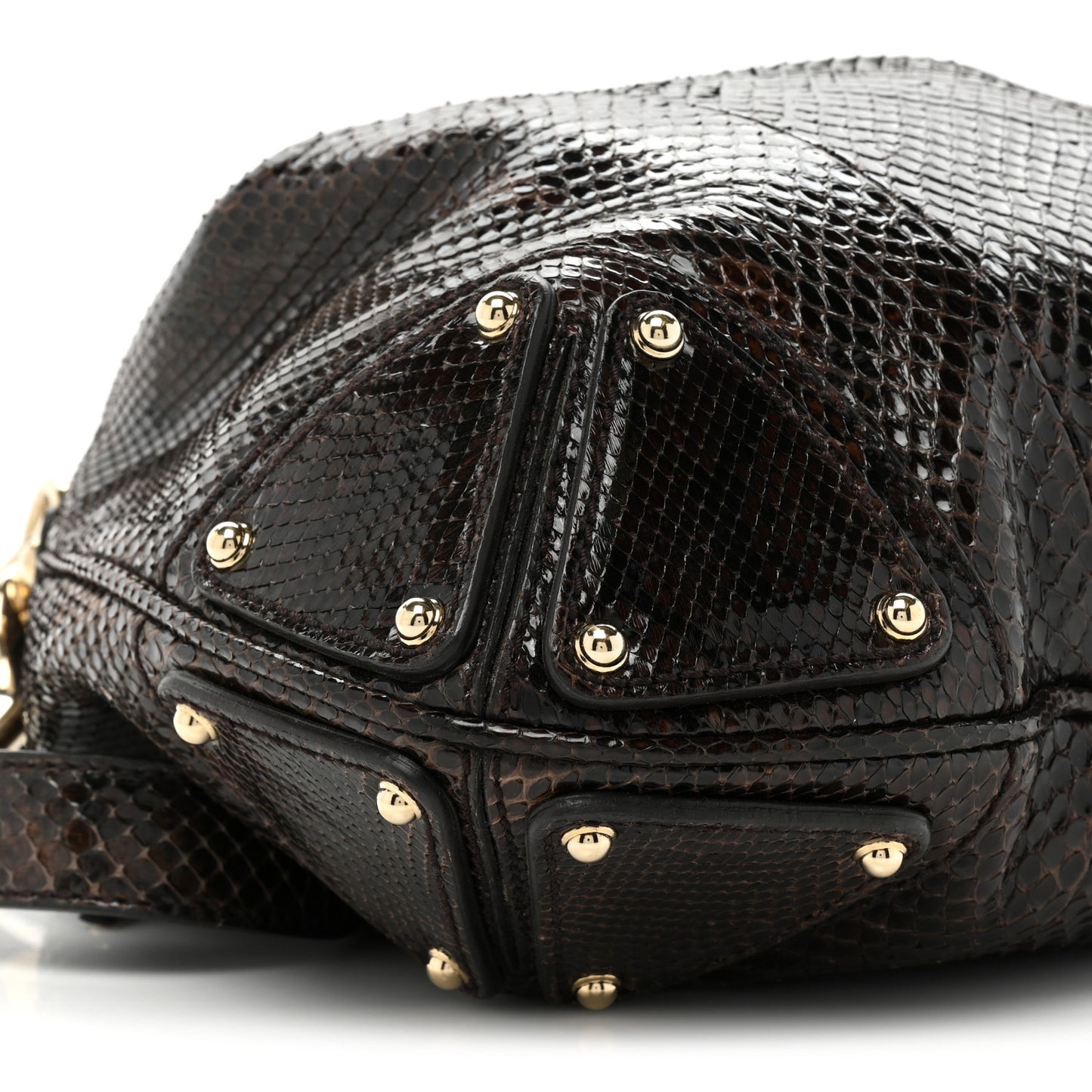Snakeskin Medium Indy Top Handle Hobo Brown