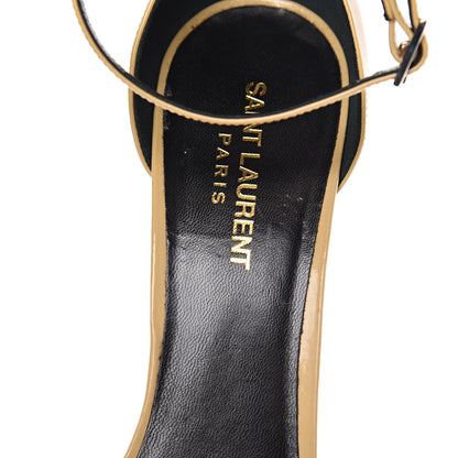 Saint Laurent Patent Jane 120 Ankle Strap Sandals 39.5 Beige 13 of 17