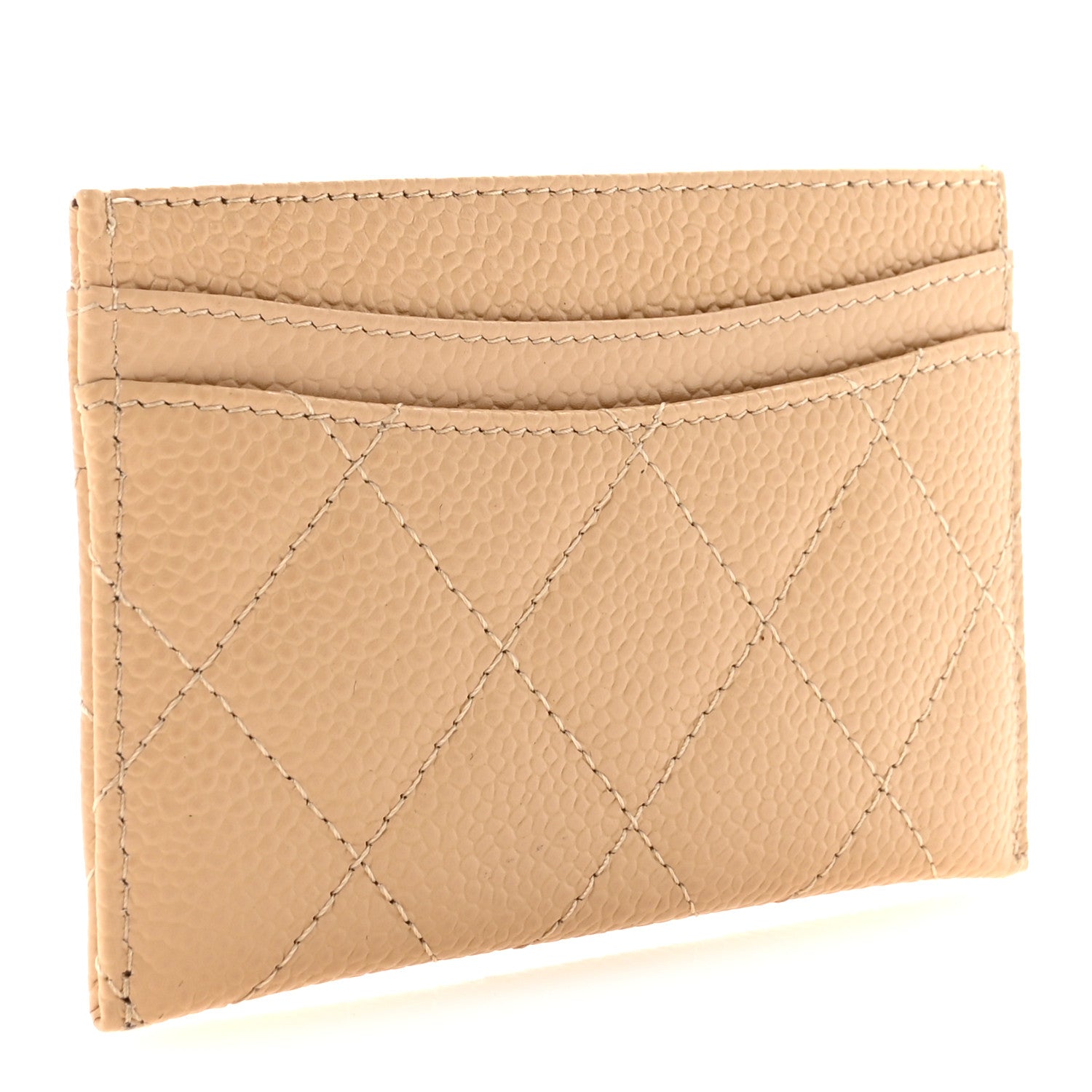 Chanel Caviar Quilted Card Holder Light Beige 3 of 9