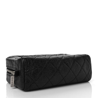 Chanel Aged Calfskin Quilted Cambon Cosmetic Case Black 4 of 8