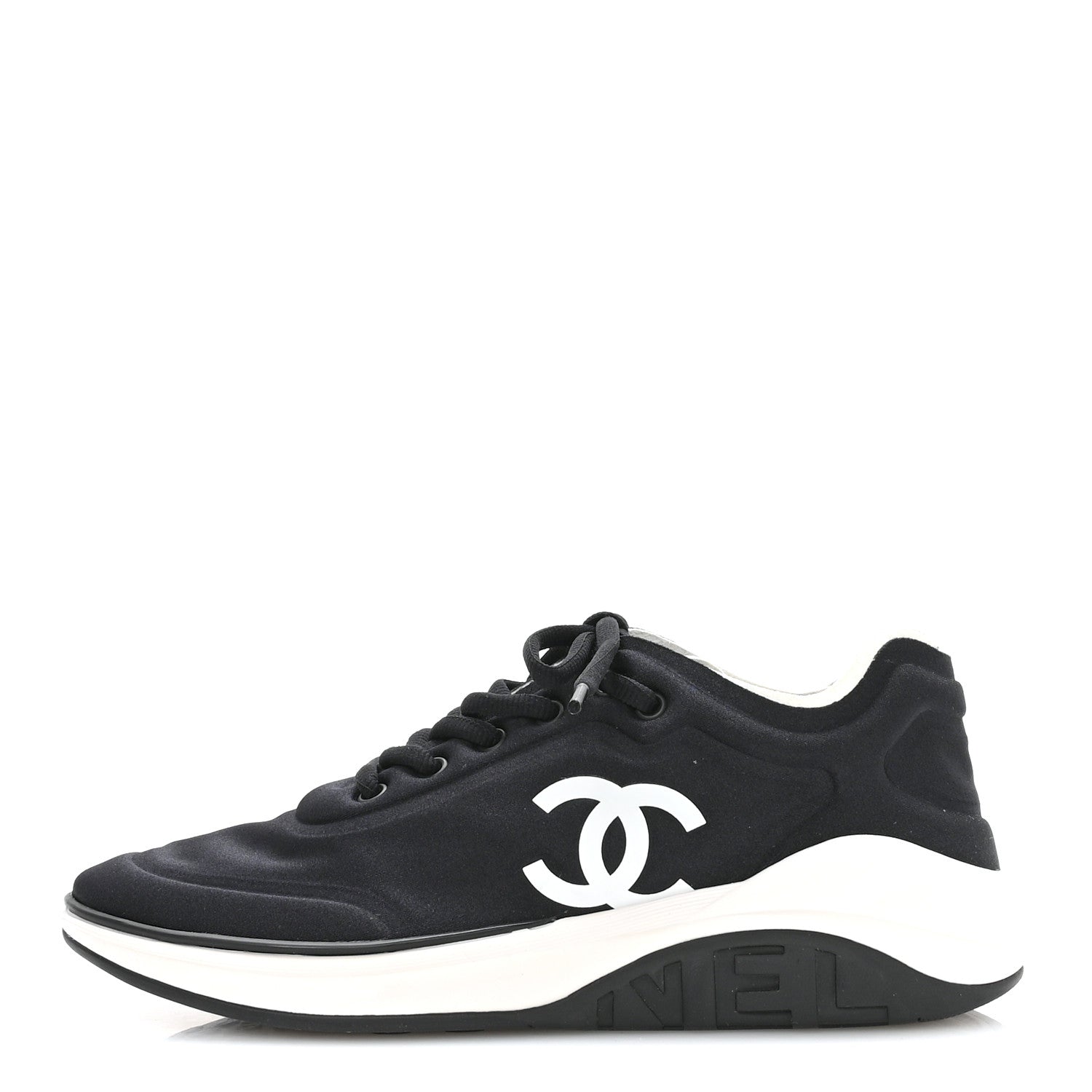 Chanel Lycra CC Sneakers 40.5 Black 1 of 7