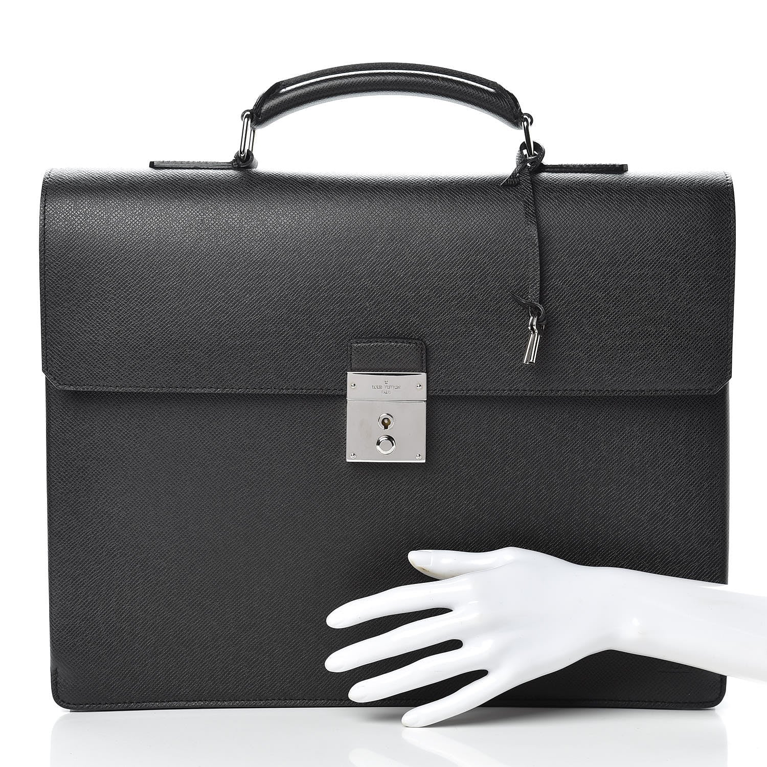 Louis Vuitton Taiga Robusto 1 Compartment Briefcase Black 2 of 12