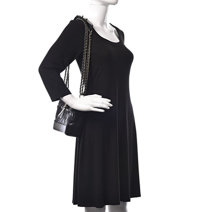 Chanel Aged Calfskin Quilted Small Gabrielle Hobo Black 2 of 10