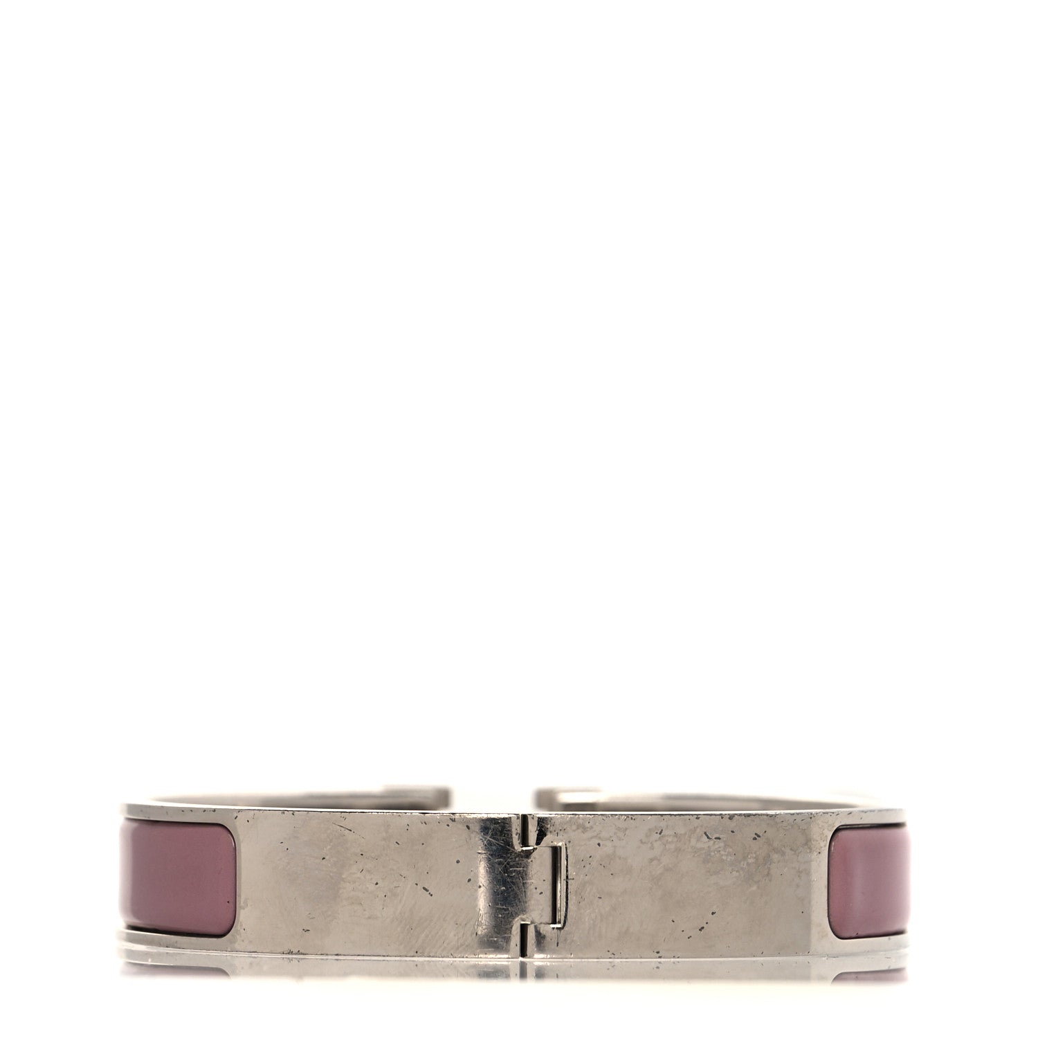 Hermes Enamel Narrow Clic Clac H Bracelet GM Dusty Rose 3 of 6