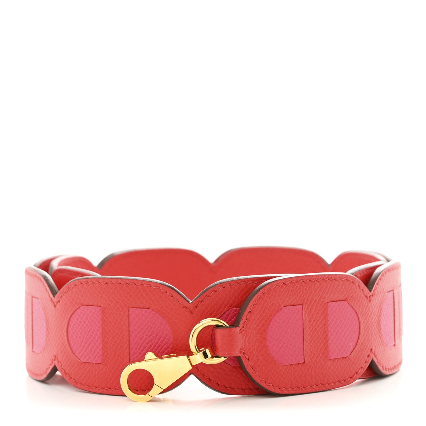 Epsom Petits Maillons Bag Strap Rouge De Coeur Rose Extreme
