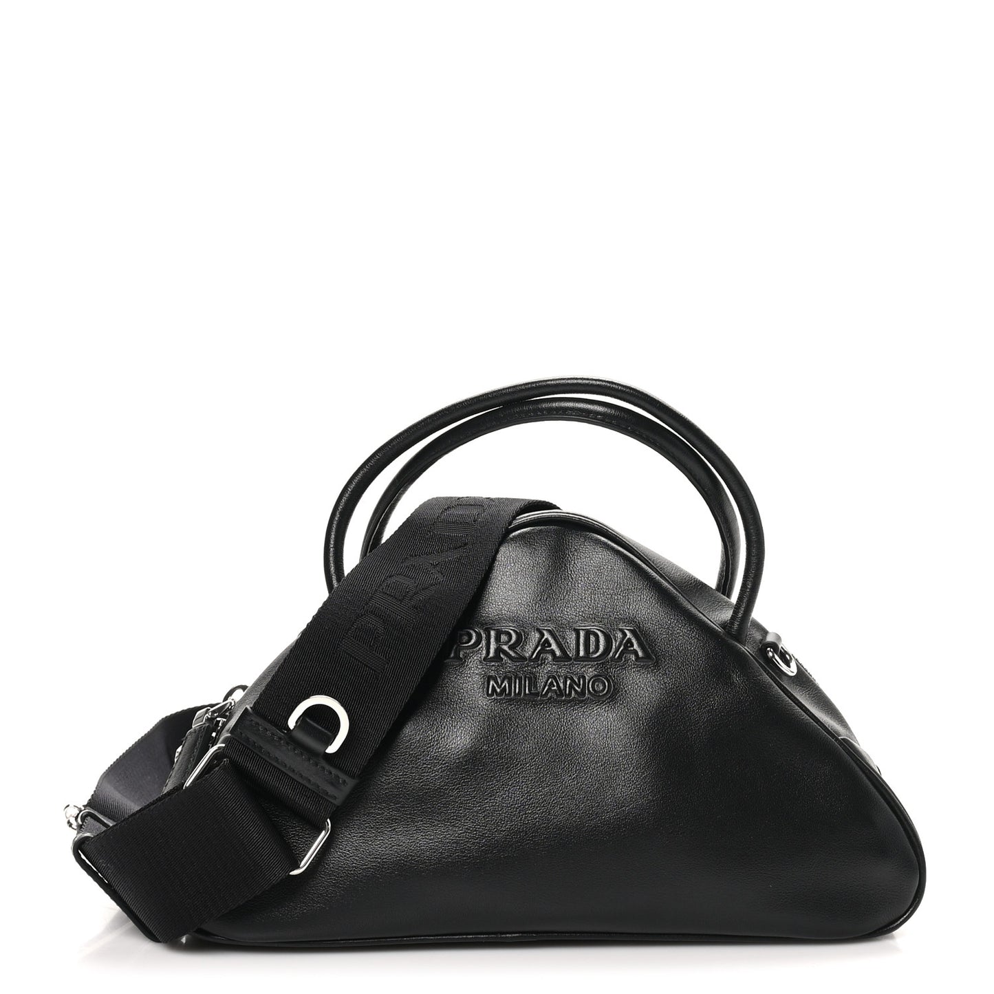 Grace Lux Triangle Top Handle Shoulder Bag Black