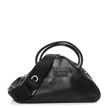 Prada Grace Lux Triangle Top Handle Shoulder Bag Black 1 of 9