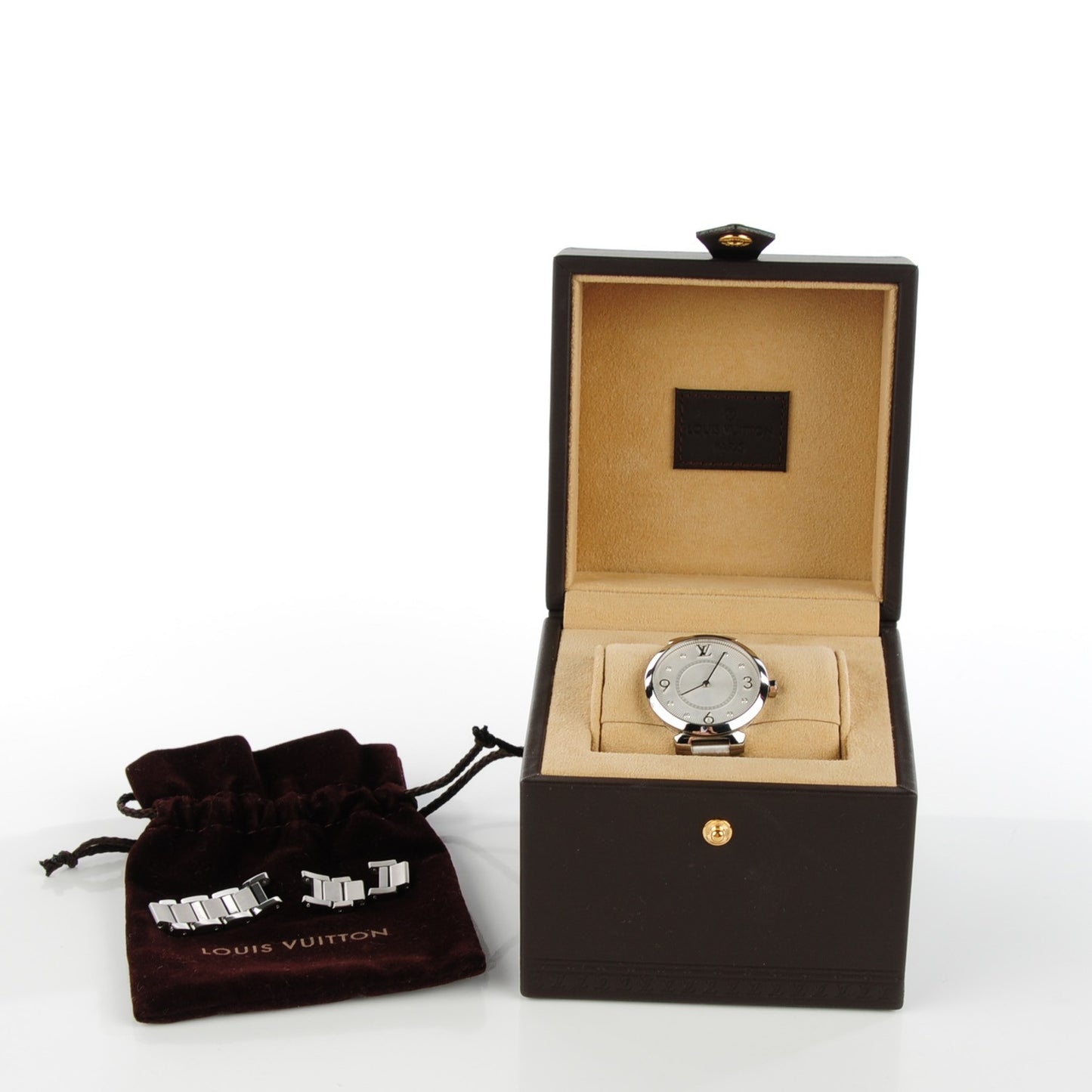 Stainless Steel Diamond 28mm Tambour Quartz Watch