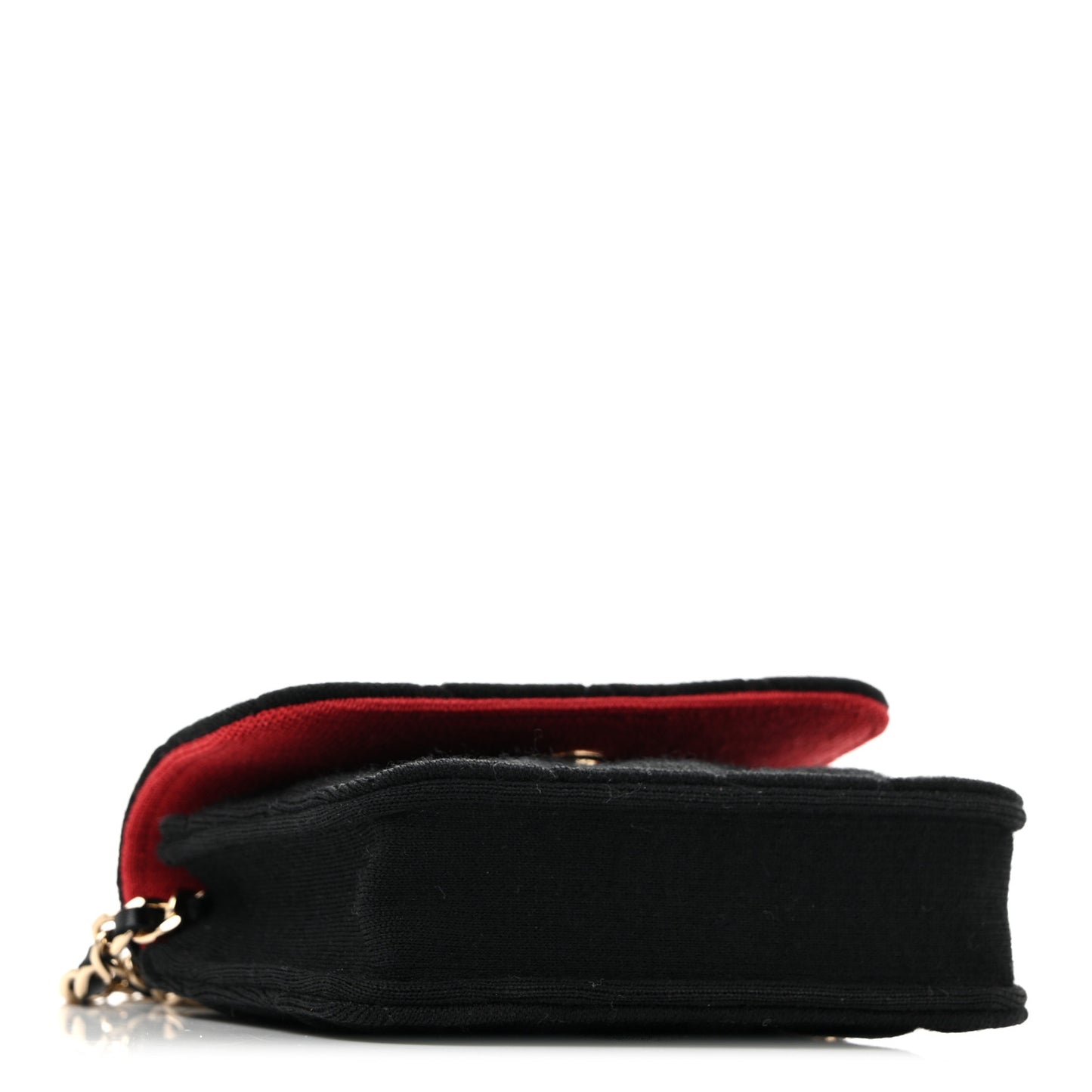 Jersey Quilted Micro Mini Flap Black