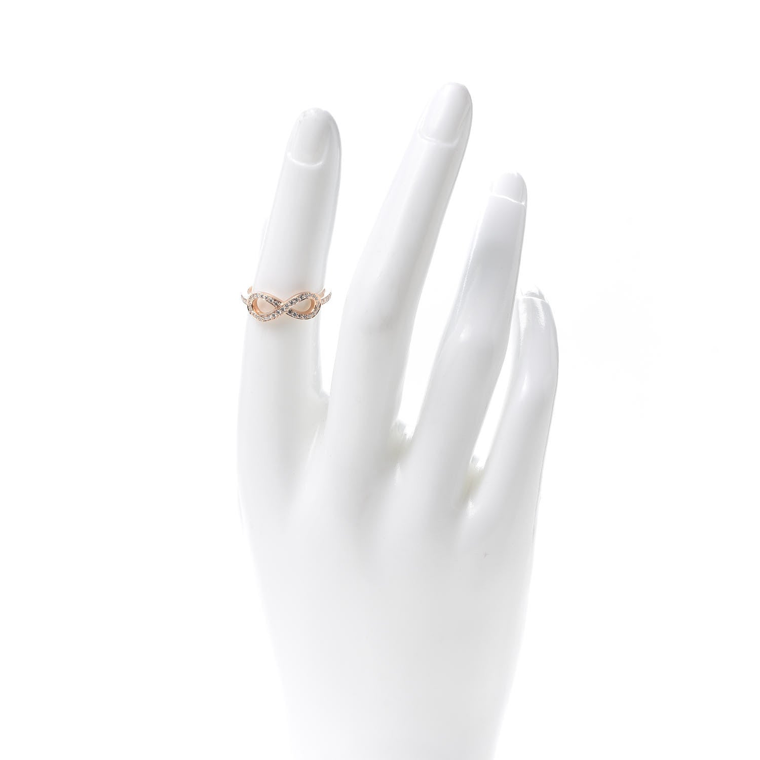 Tiffany 18K Rose Gold Diamond Infinity Ring 52 6 2 of 6