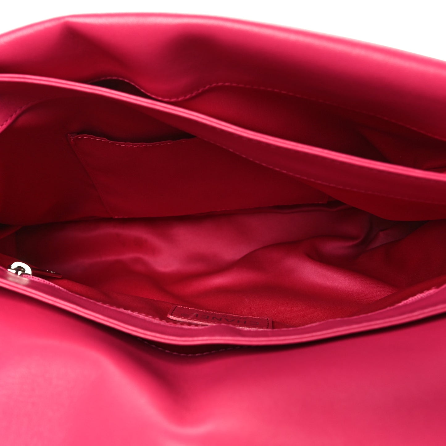 Calfskin Stitched Double Flap Bag Pink