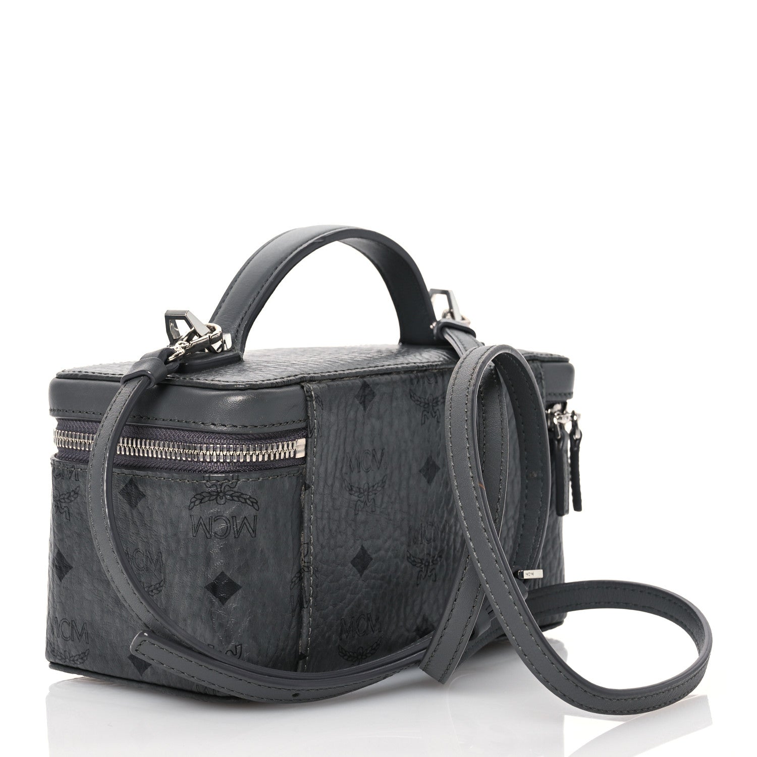 MCM Visetos Vanity Case Grey 2 of 19