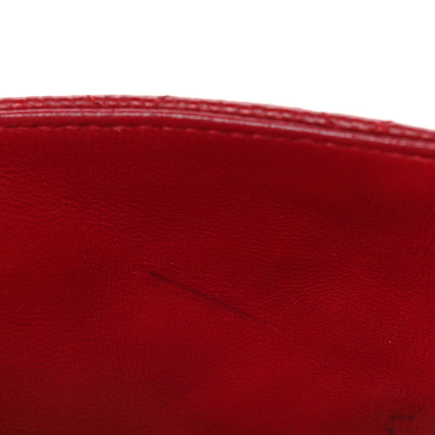 Caviar Quilted Mini Square Flap Red