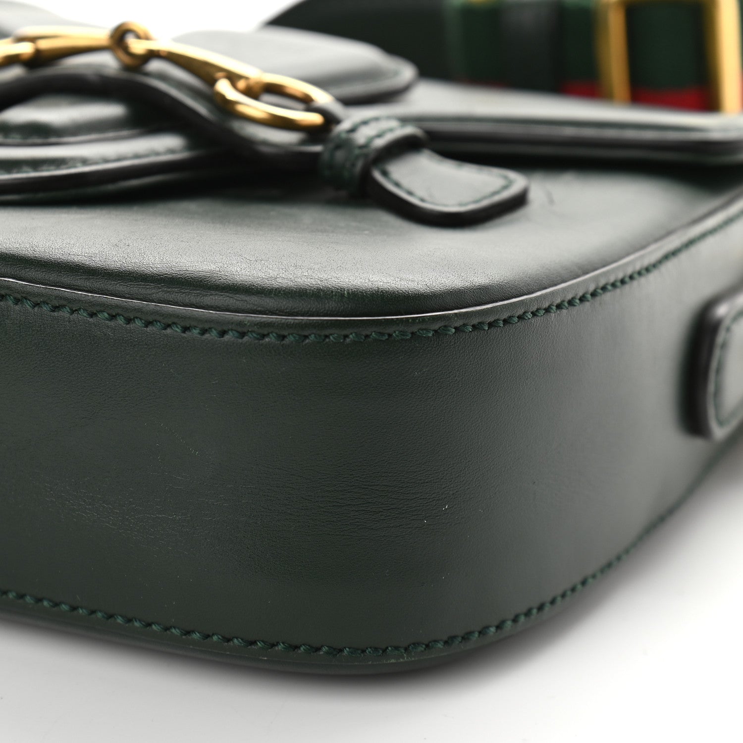 Gucci Calfskin Small Lady Web Shoulder Bag Green 9 of 10