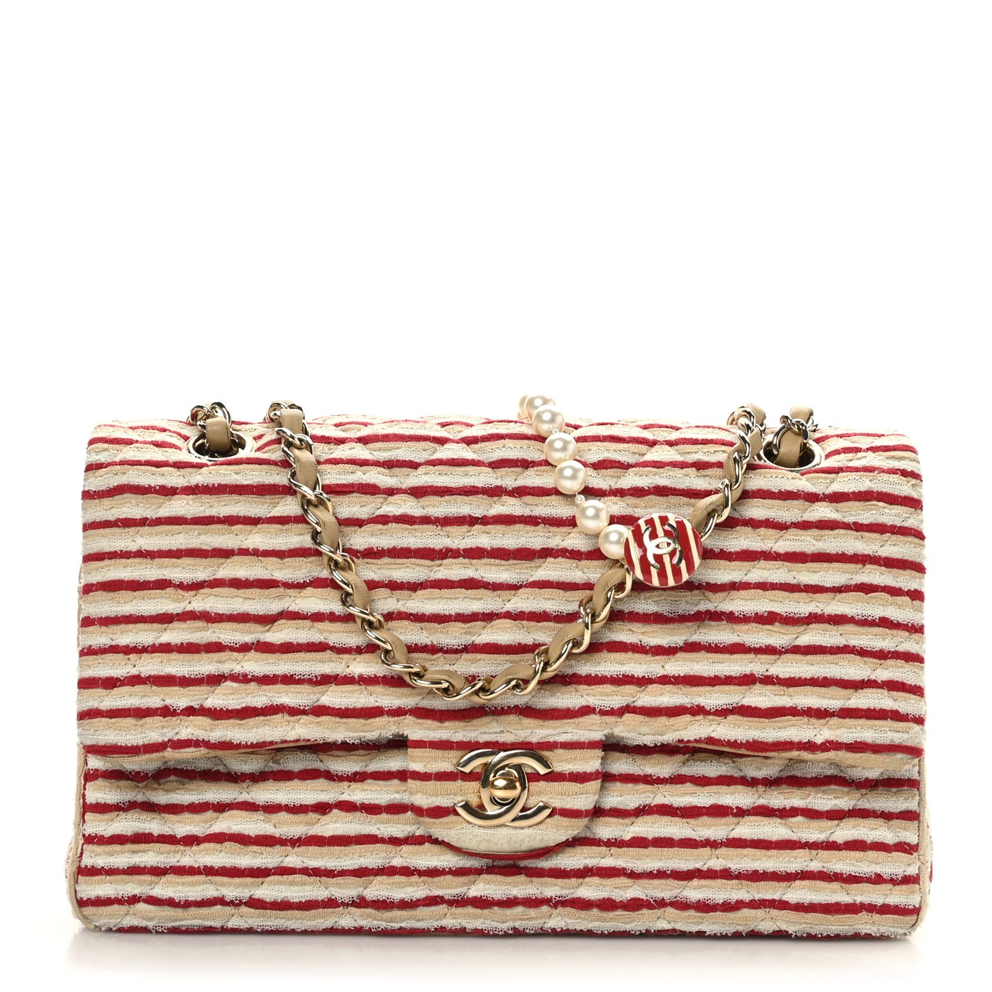 Jersey Quilted Medium Coco Sailor Flap Red White
