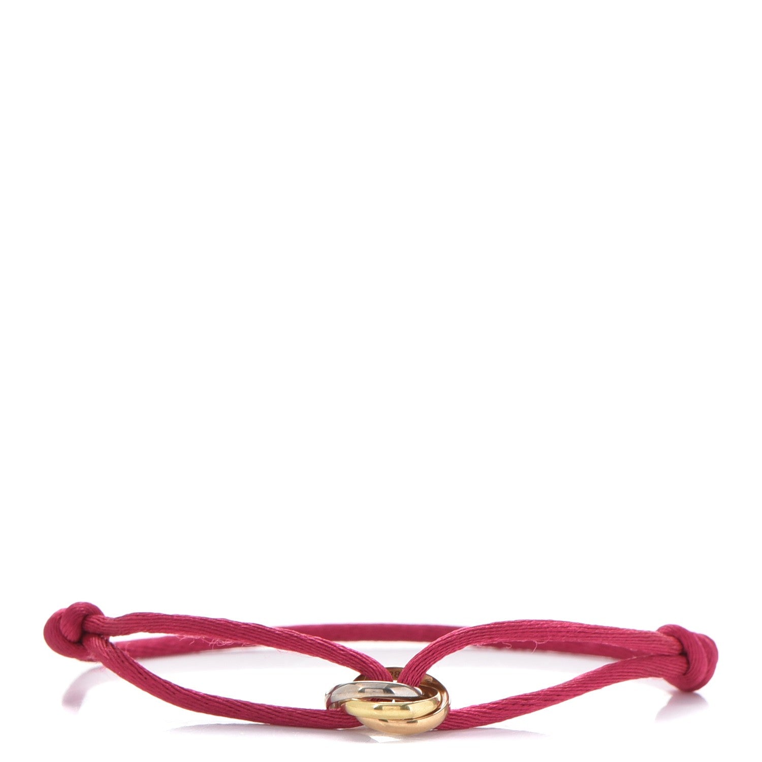 Cartier 18K Pink Yellow White Gold Trinity Adjustable Cord Bracelet 1 of 8