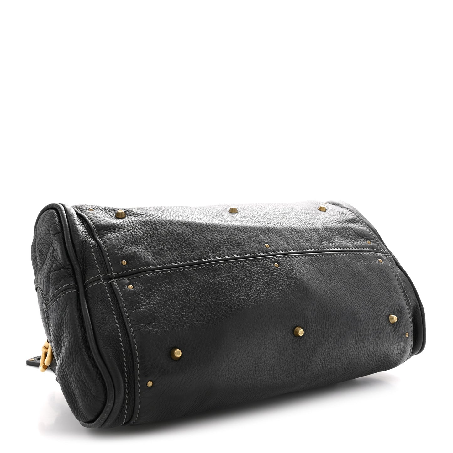 Calfskin Medium Paddington Satchel Black