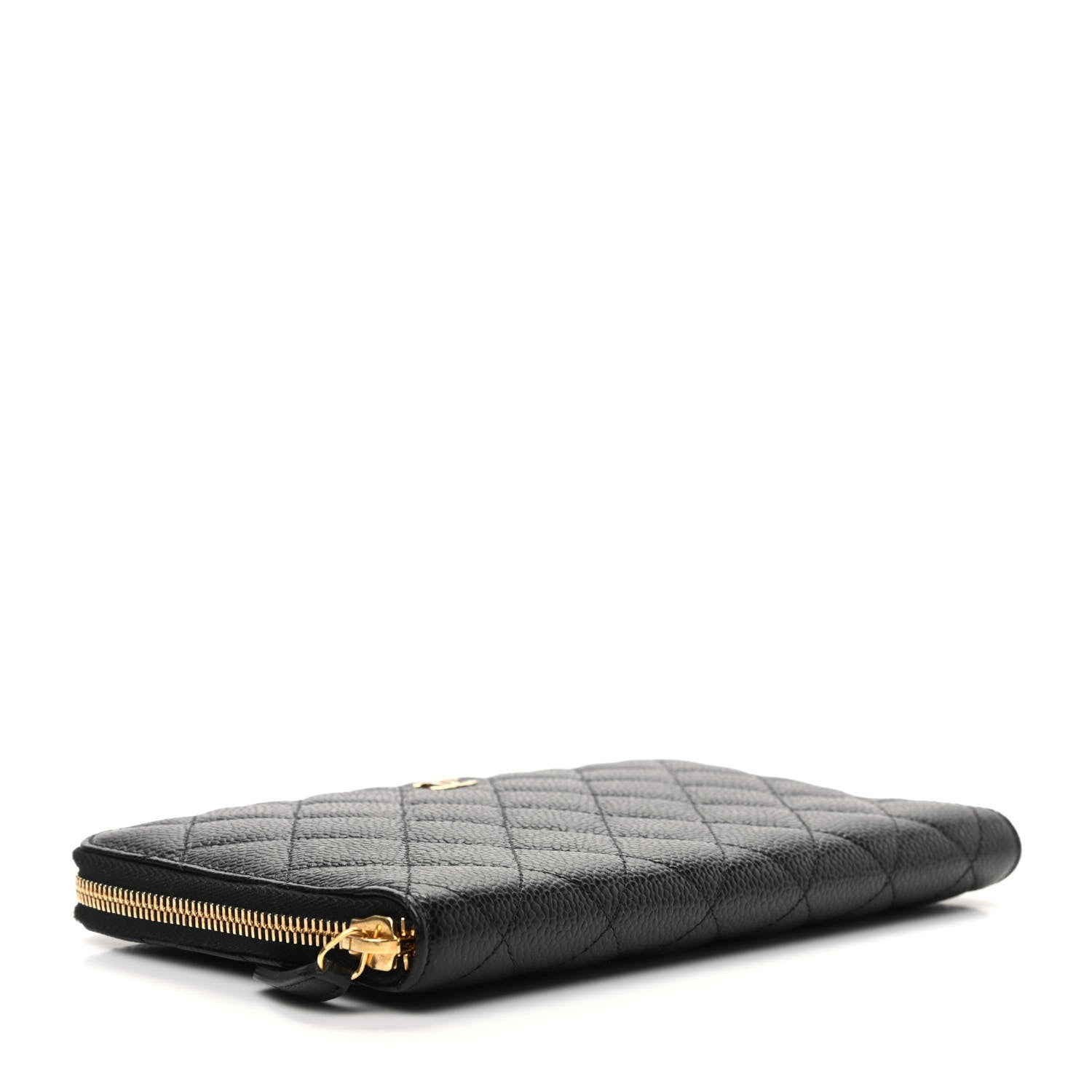 Chanel Caviar Quilted Large Zip Around Organizer Wallet Black 4 of 9