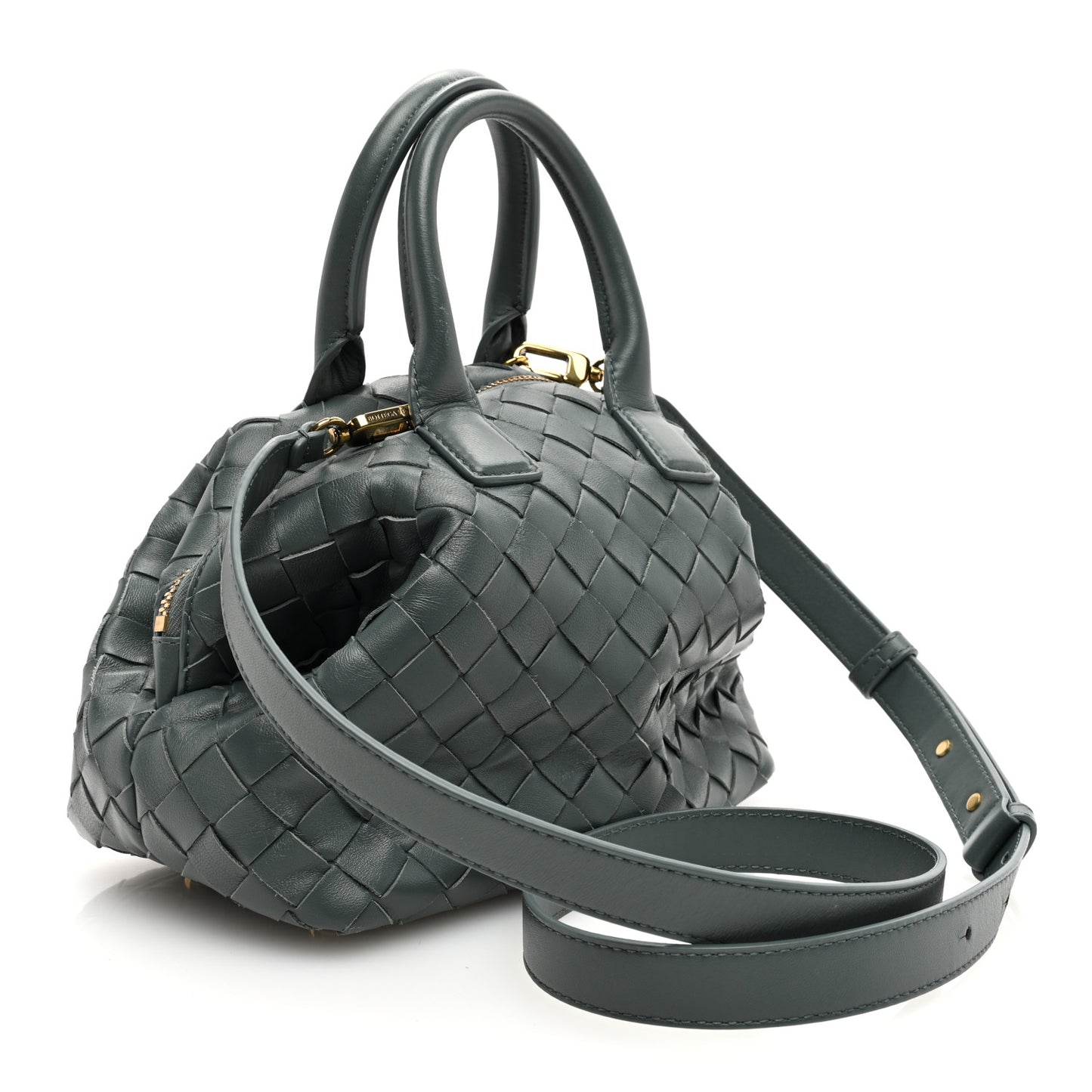 Nappa Intrecciato Mini Bauletto Slate