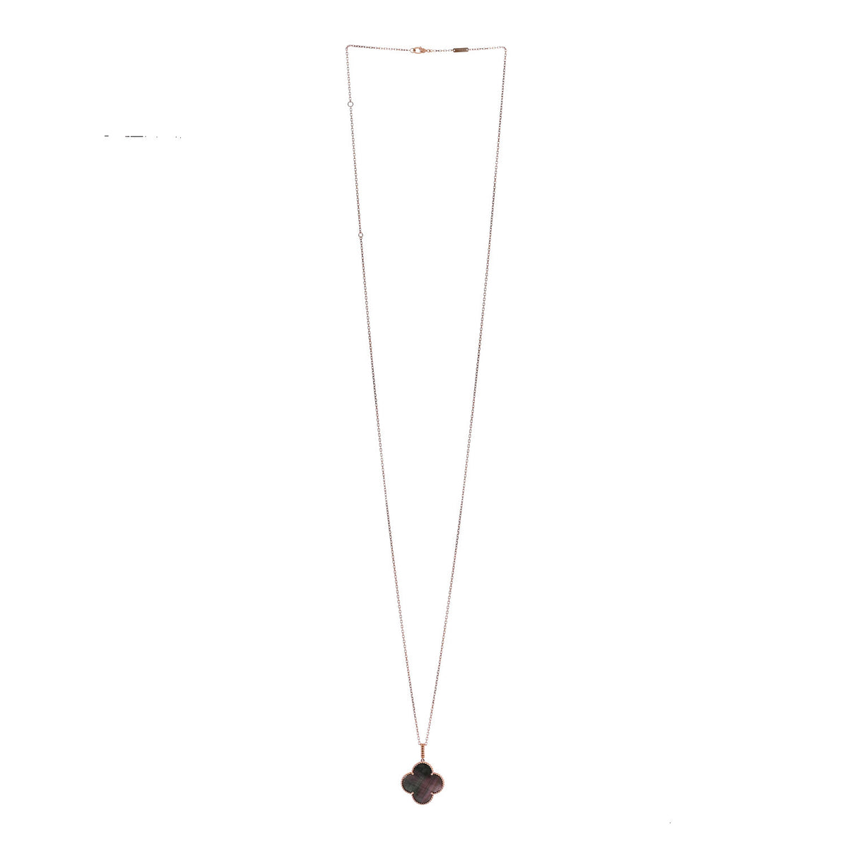 Van Cleef & Arpels 18K Rose Gold Gray Mother of Pearl Magic Alhambra Long Necklace 3 of 6