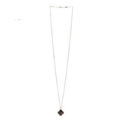 Van Cleef & Arpels 18K Rose Gold Gray Mother of Pearl Magic Alhambra Long Necklace 3 of 6