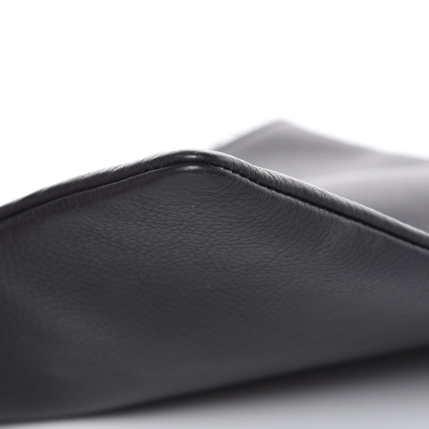 Calfskin Logo Everyday Second Bag Black White