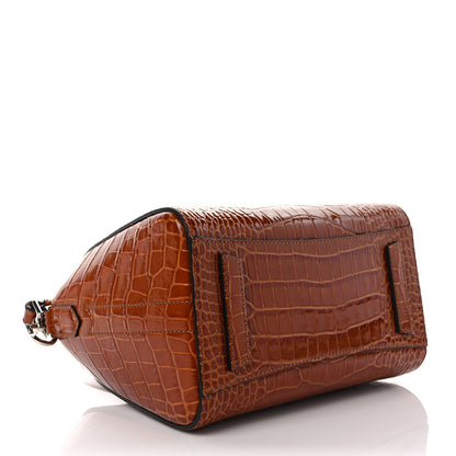 Givenchy Calfskin Crocodile Embossed Mini Antigona Tan 4 of 9
