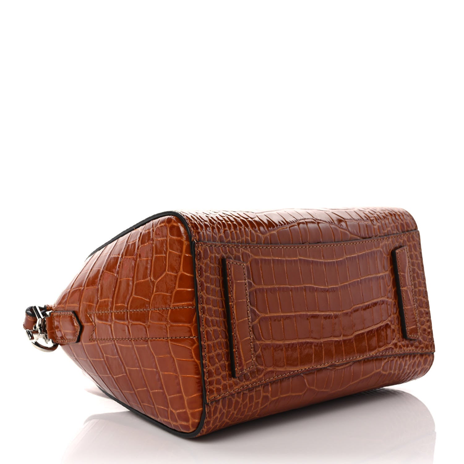 Givenchy Calfskin Crocodile Embossed Mini Antigona Tan 4 of 9