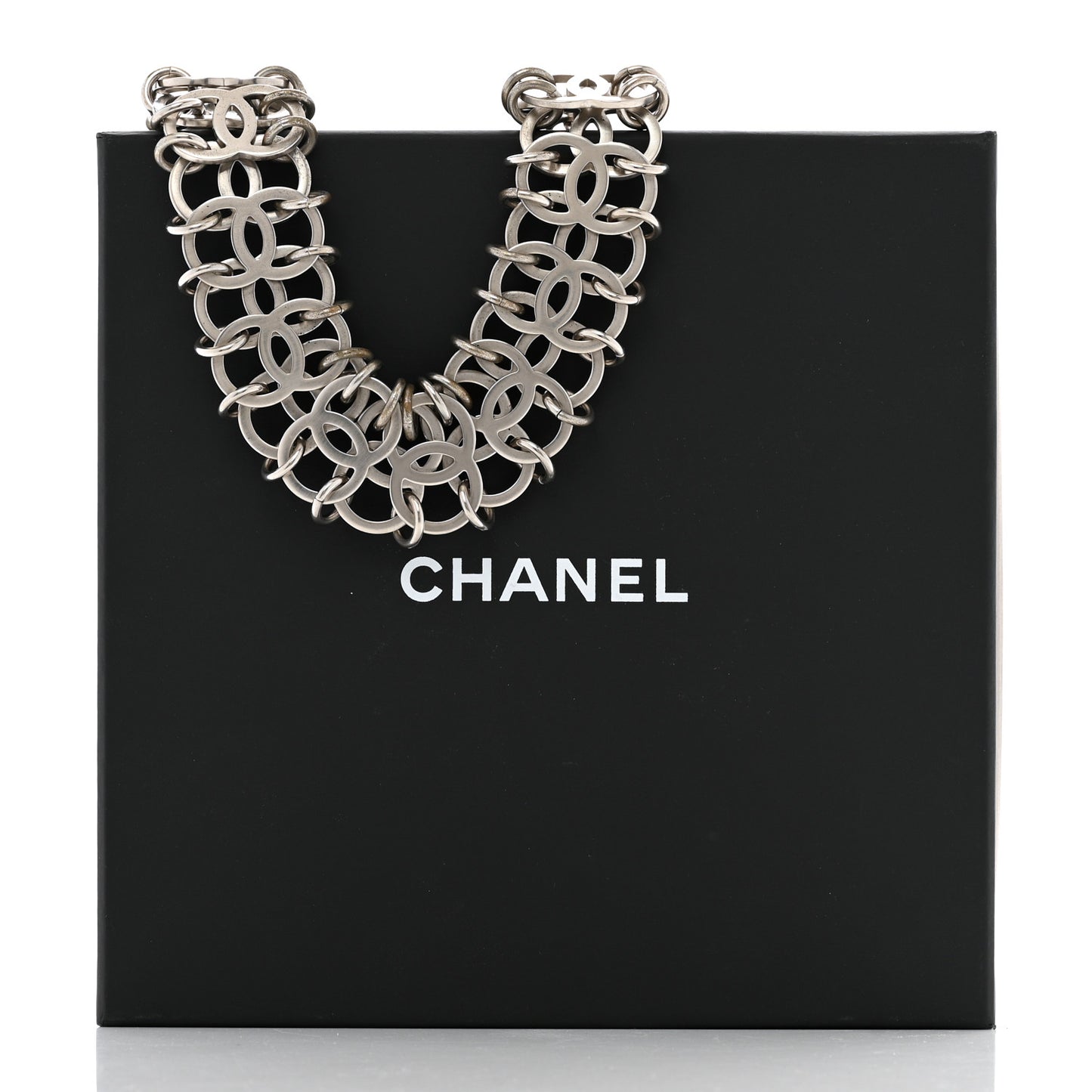 CC In The Air Choker Necklace Silver