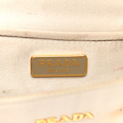 Prada Satin Crystal Embellished Clutch Gold Multicolor 6 of 9