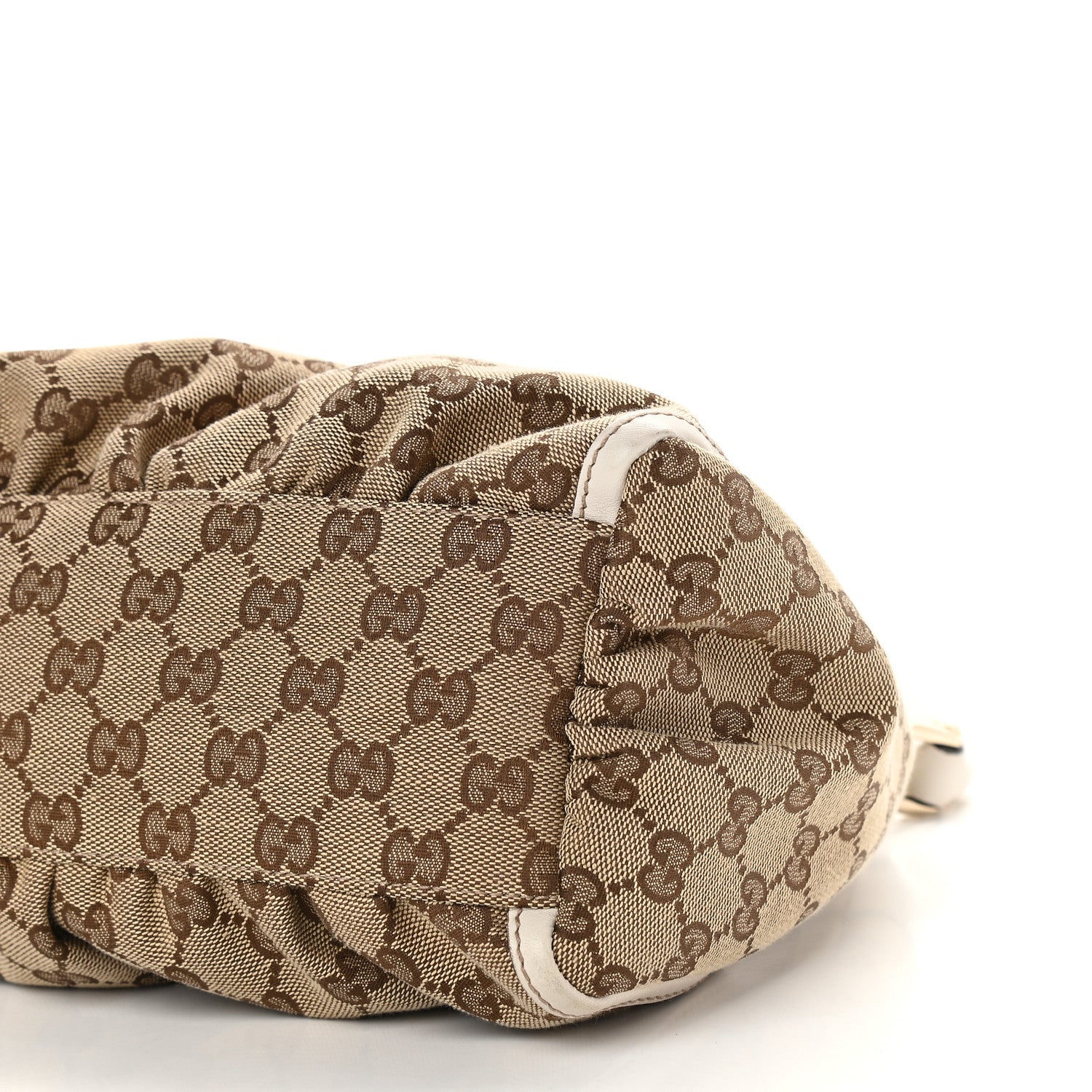 Gucci Monogram Medium D Gold Ring Hobo White 9 of 12