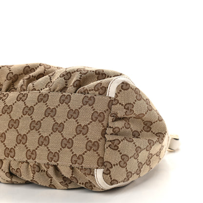 Gucci Monogram Medium D Gold Ring Hobo White 9 of 12