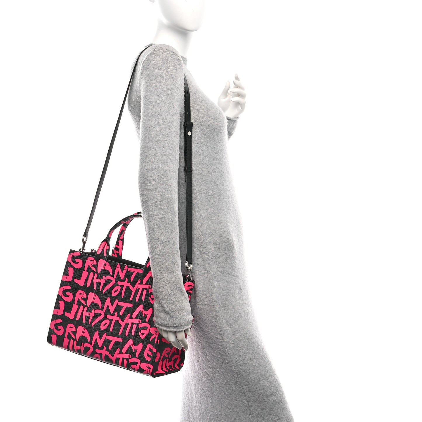 X STEPHEN SPROUSE Grained Calfskin Medium The Tote Bag Pink