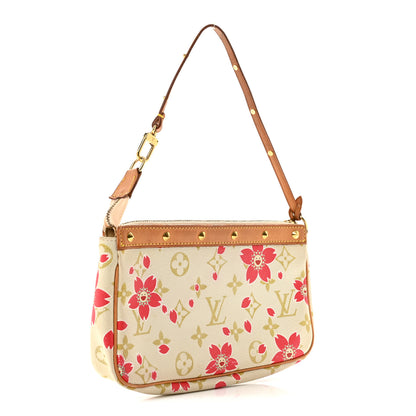 Louis Vuitton Monogram Cherry Blossom Pochette Accessories Red 3 of 14