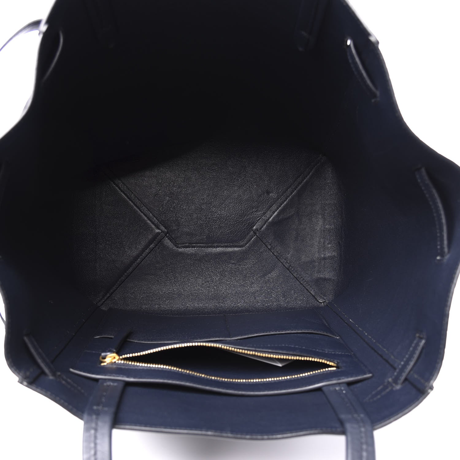 Celine Crocodile Embossed Nubuck Small Belt Cabas Phantom Navy Blue 4 of 9