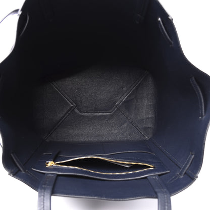 Celine Crocodile Embossed Nubuck Small Belt Cabas Phantom Navy Blue 4 of 9