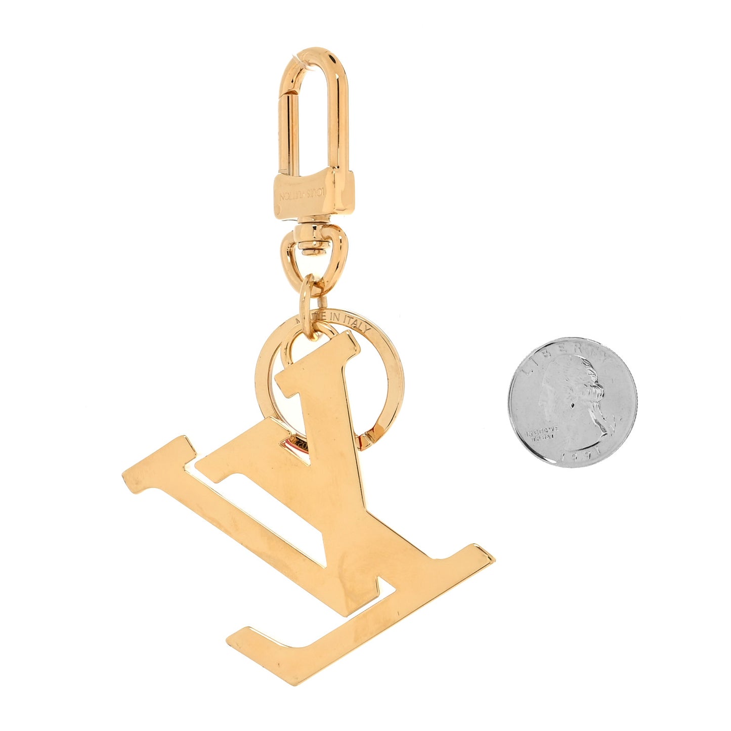 LV Bag Charm Key Holder Rouge Light Pink
