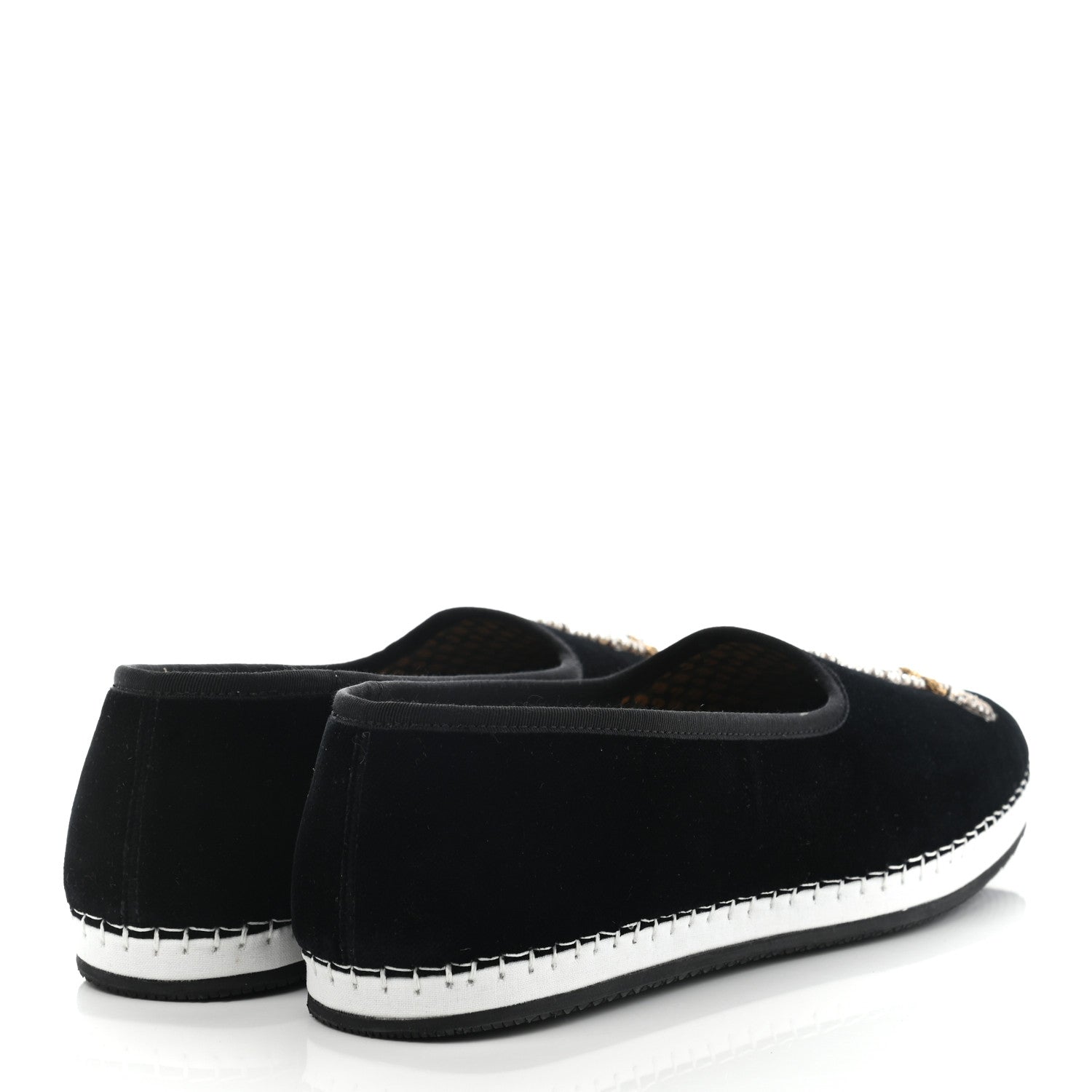 Gucci Velluto Marmara Pearl Embellished Mens Loafers 9 Black 4 of 12