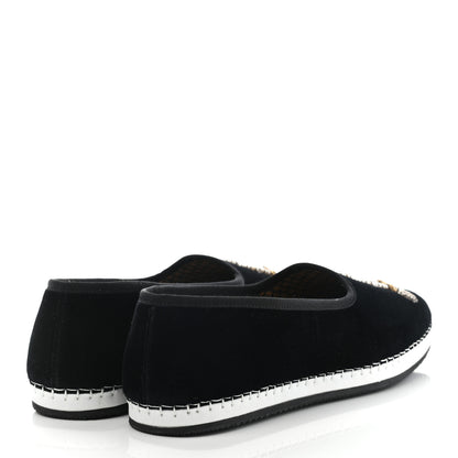 Gucci Velluto Marmara Pearl Embellished Mens Loafers 9 Black 4 of 12