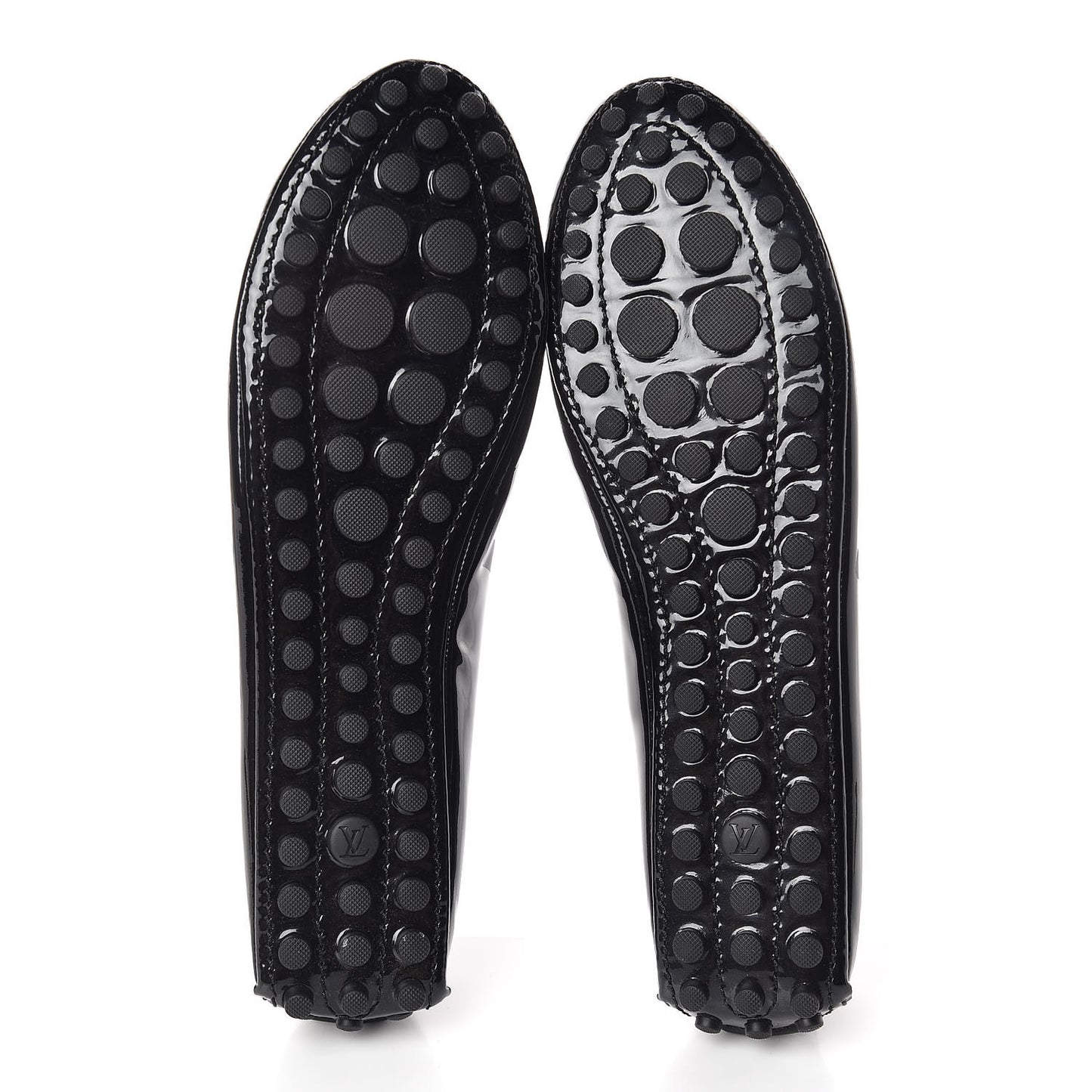Patent Calfskin Oxford Ballerina Flats 38.5 Black