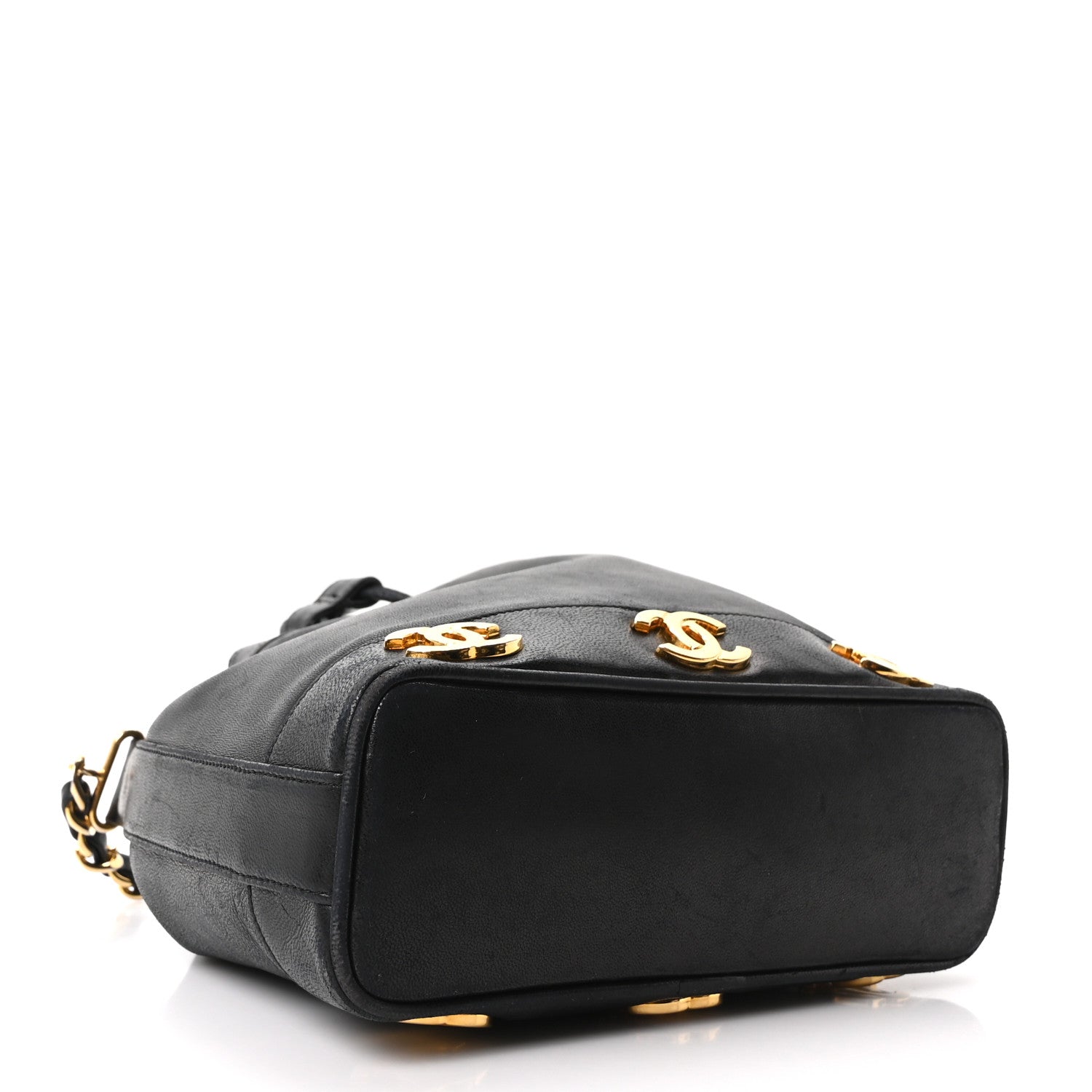 Chanel Lambskin CC Drawstring Shoulder Bag Black 4 of 11