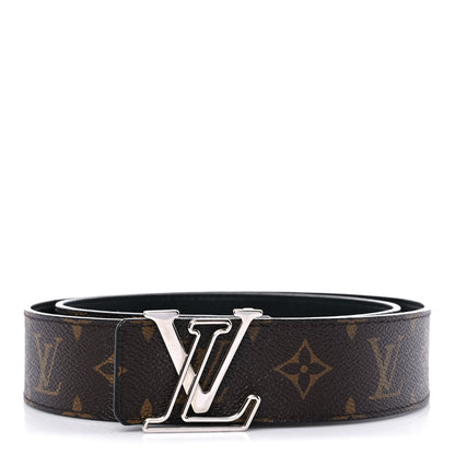 Louis Vuitton Calfskin Monogram 30mm LV Initiales Reversible Belt 90 36 Black 1 of 4